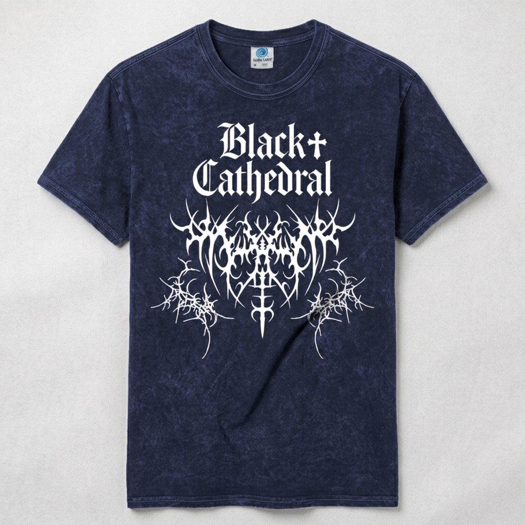 Black Cathedral | Thorns of Entropy | Vintage Washed Gothic Heavy Cotton T-Shirt