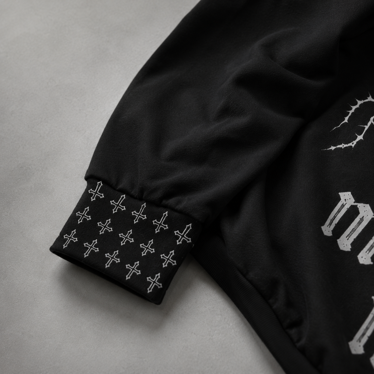 Gothic Darkwear Bomber Jacket Premium | Black Cathedral II – Pain Skull Legacy | 100% Cotton 310 GSM