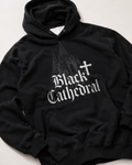 Gothic Oversized French Terry Hoodie | Black Cathedral Shadow Hoodie | Made in Poland