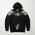 Punk Goth Oversize Unisex Hoodie| Black Cathedral Chaos Bones Hoodie | French Terry Premium