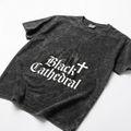 Gothic Mineral Wash Vintage T-Shirt | Black Cathedral Shadow I | 100% Cotton
