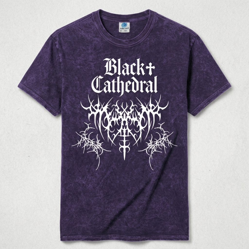 Black Cathedral | Thorns of Entropy | Vintage Washed Gothic Heavy Cotton T-Shirt