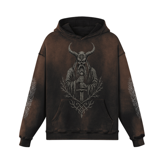 Slavic Gothic Hoodie Forest Guard