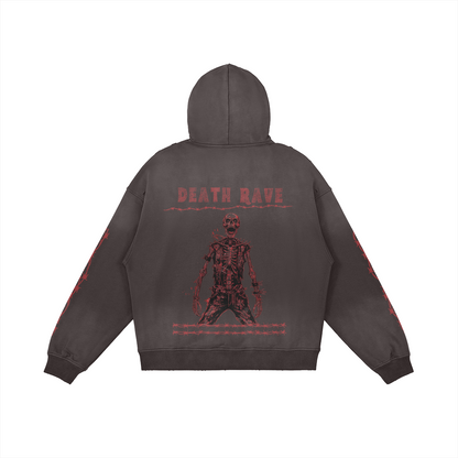 Punk Washed Hoodie Death Rave