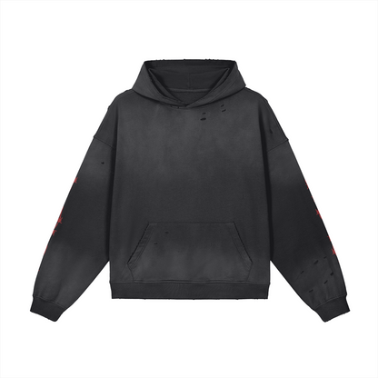 Dark Punk Washed Hoodie
