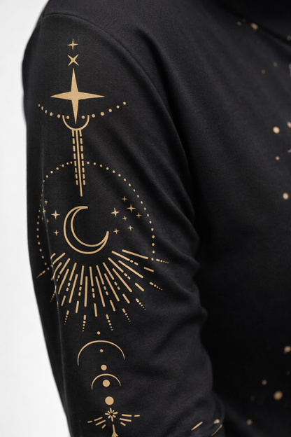 Celestial Gothic Midnight Constellation Dress