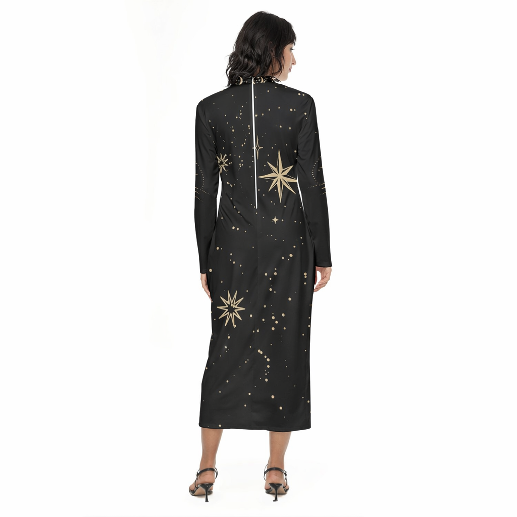 Celestial Gothic Midnight Constellation Dress