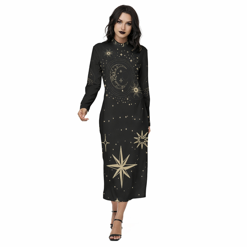 Celestial Gothic Midnight Constellation Dress