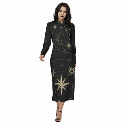 Celestial Gothic Midnight Constellation Dress
