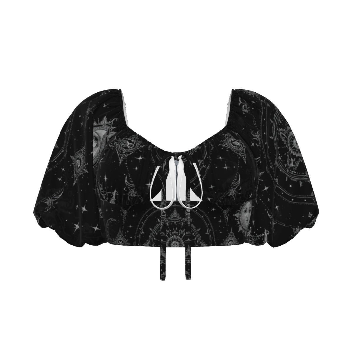 Women's Gothic Crop Top | Celestial Gothic Silver Way