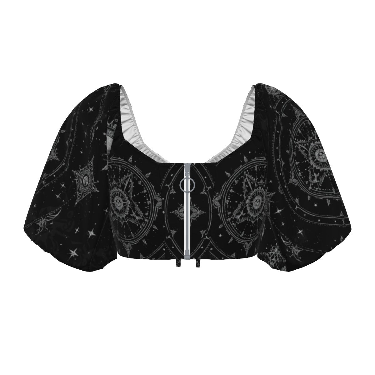 Women's Gothic Crop Top | Celestial Gothic Silver Way