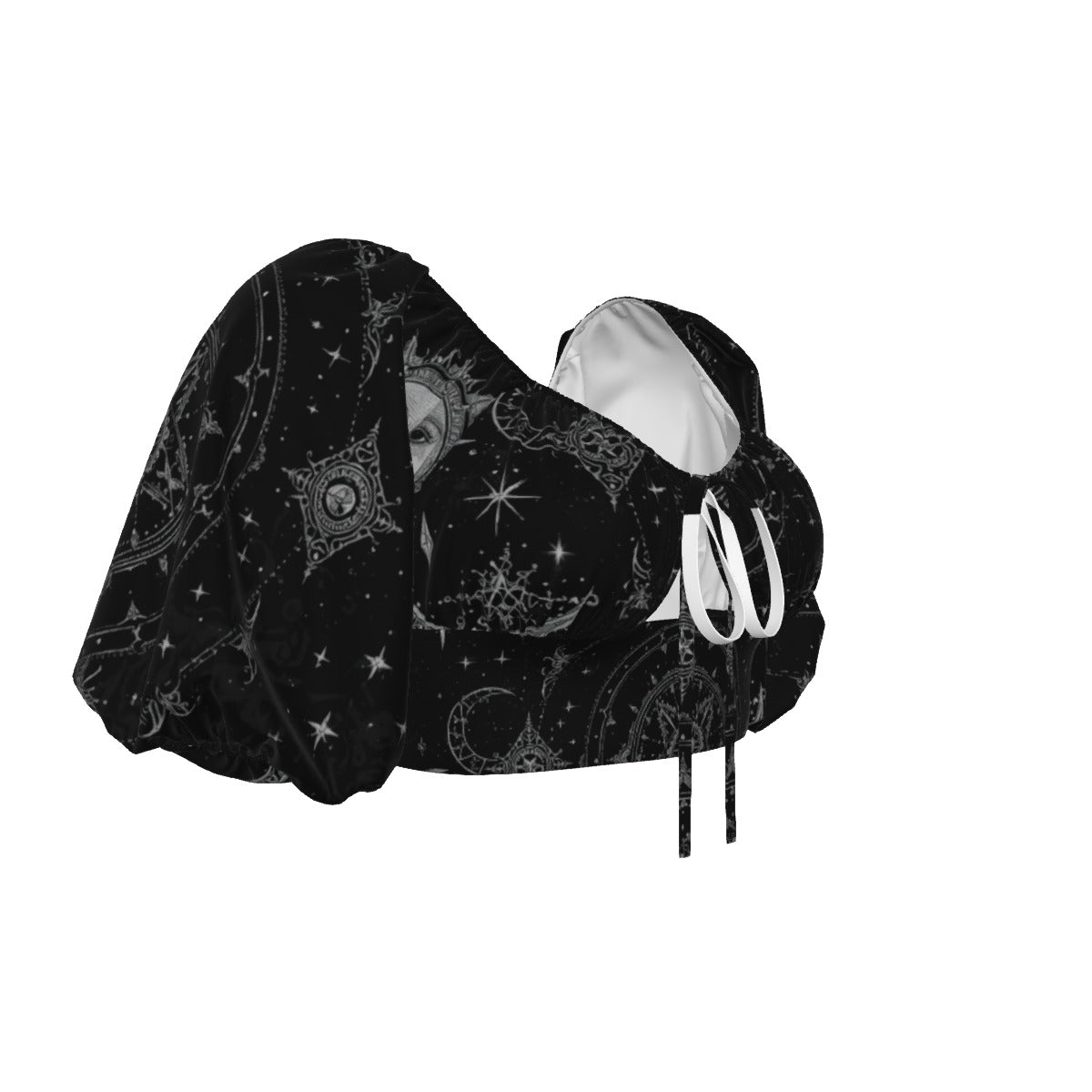 Women's Gothic Crop Top | Celestial Gothic Silver Way