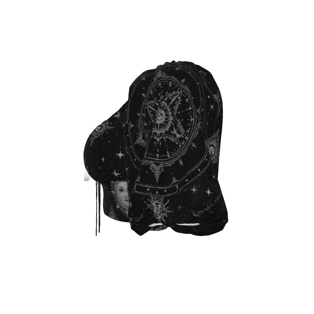 Women's Gothic Crop Top | Celestial Gothic Silver Way