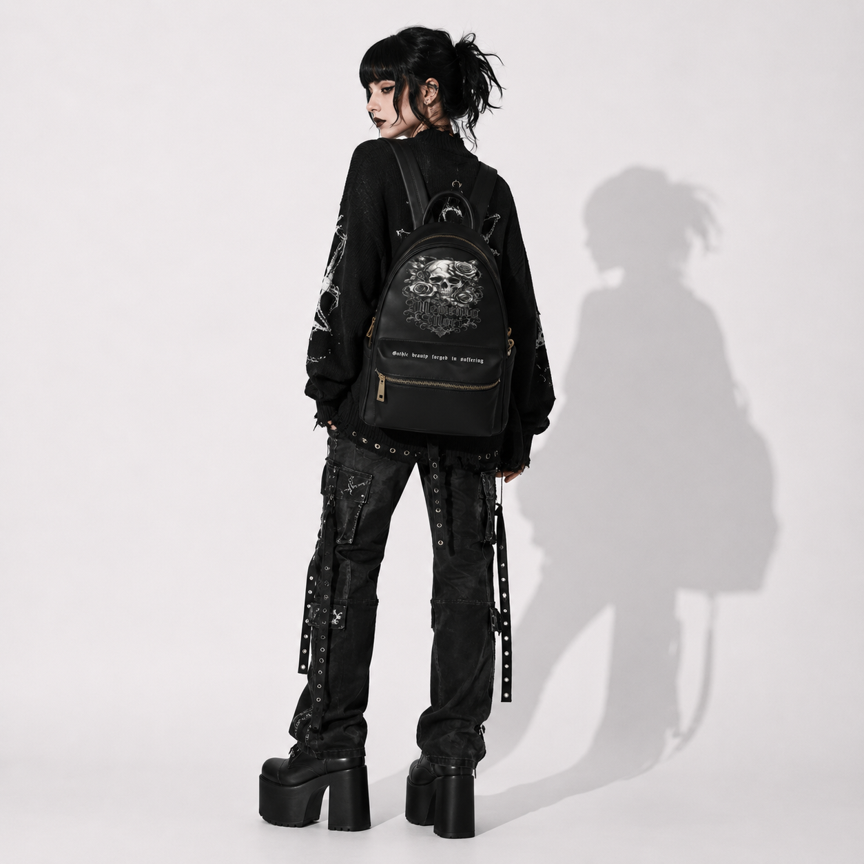 Memento Mori Gothic Backpack | Victorian Darkwear Bag