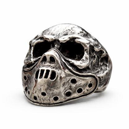 Heavy Metal Dark Mask Skull Ring