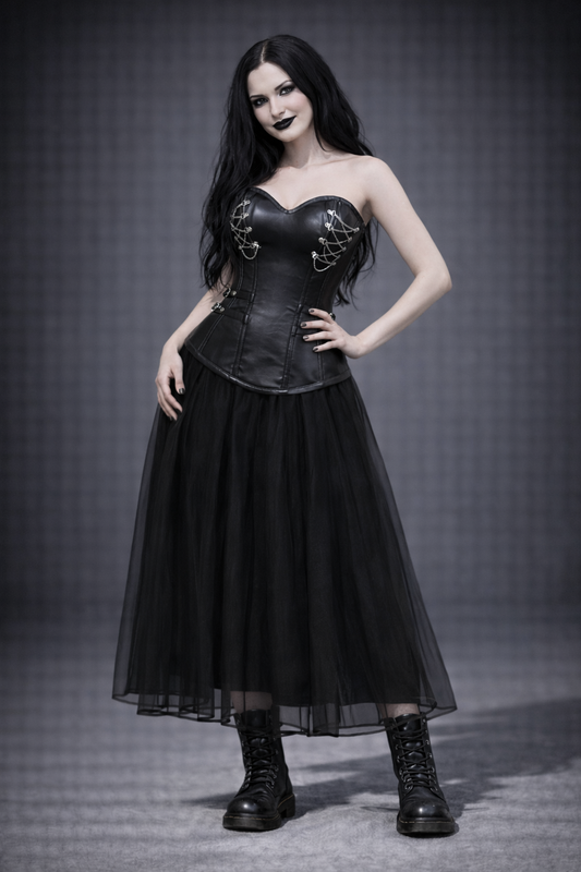 Gothic Leather Corset | Black Pain Armor