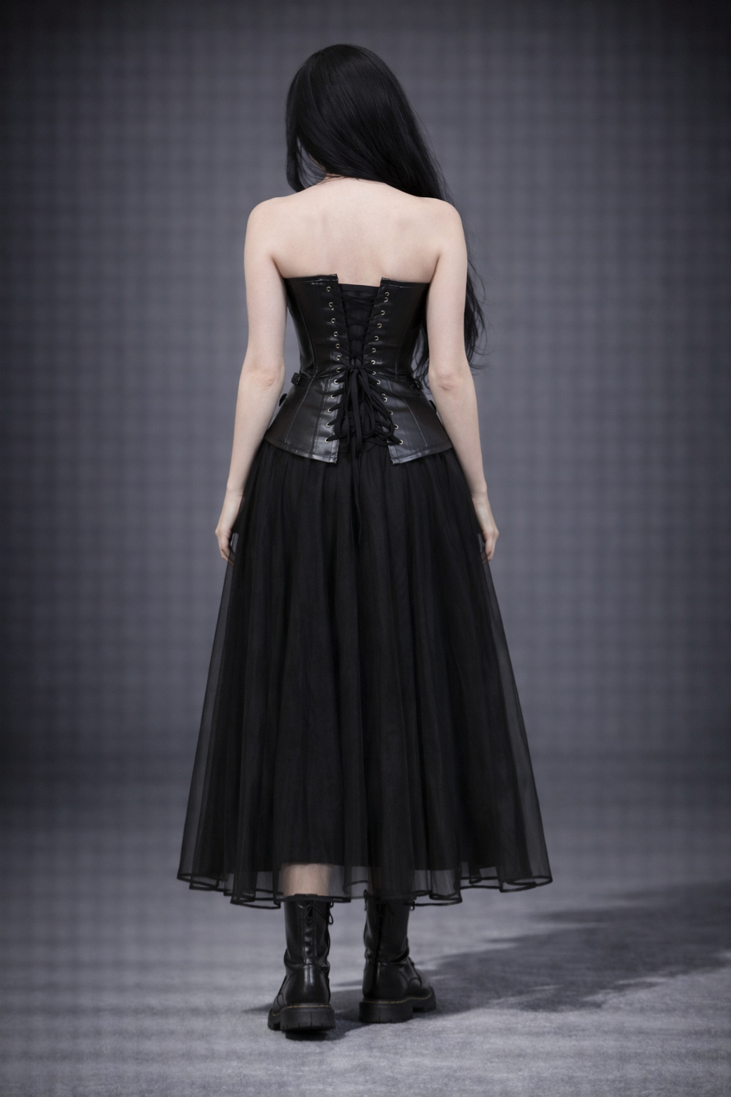 Gothic Leather Corset | Black Pain Armor