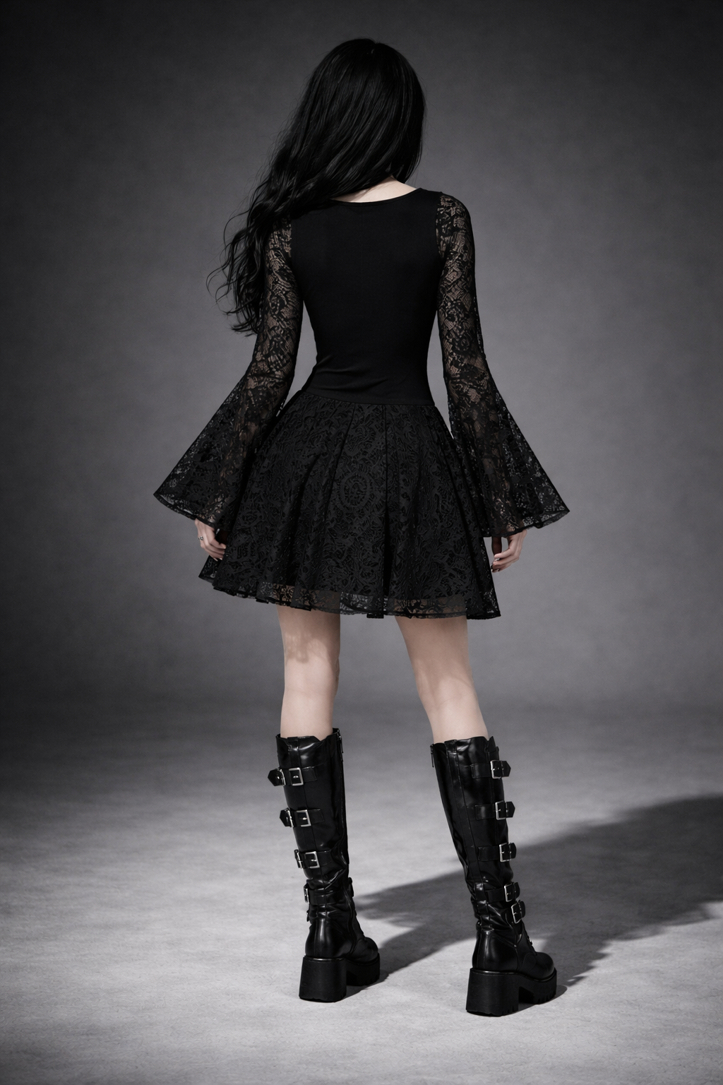 Gothic Mini Dress | Black Veil Makabre Dance