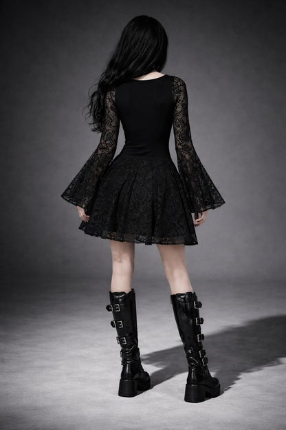 Gothic Mini Dress | Black Veil Makabre Dance