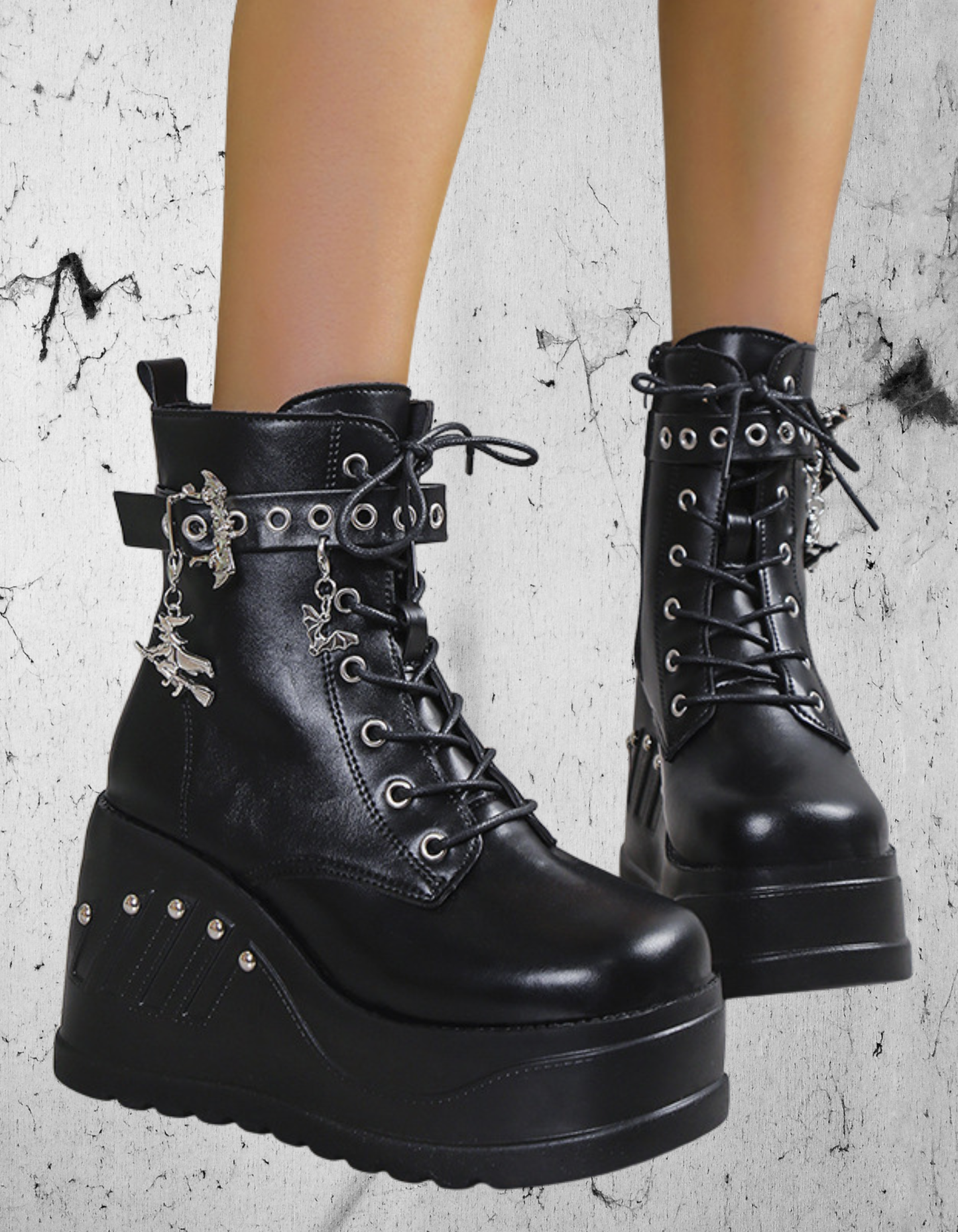 Gothic Boots with Bats