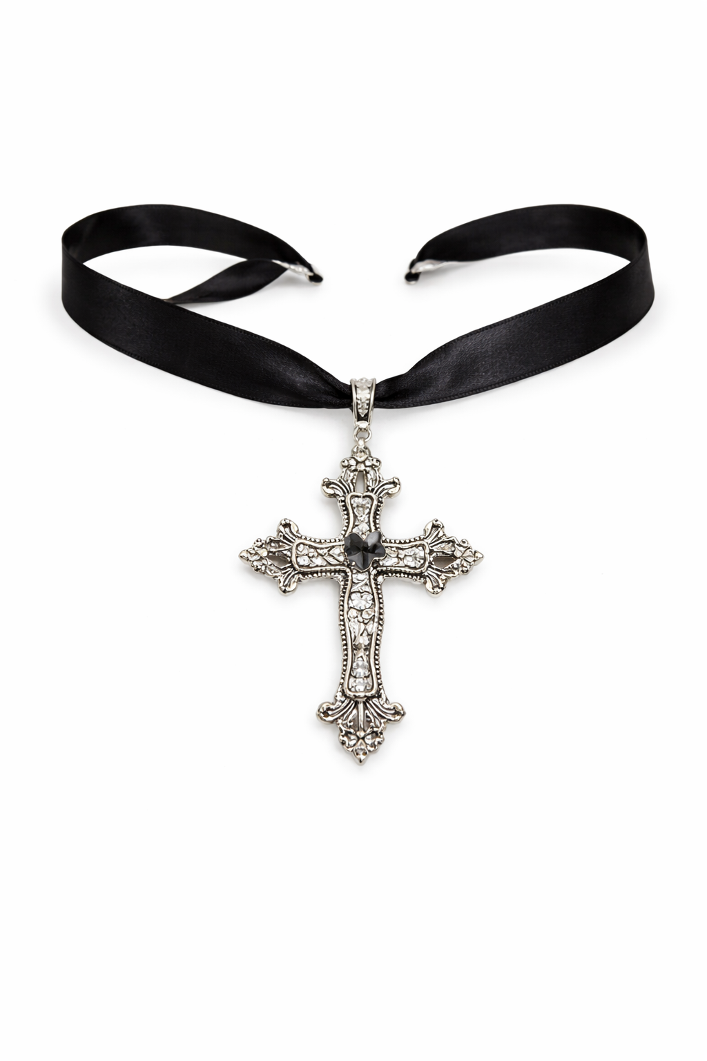 Gothic Cathedral Power Cross Necklace