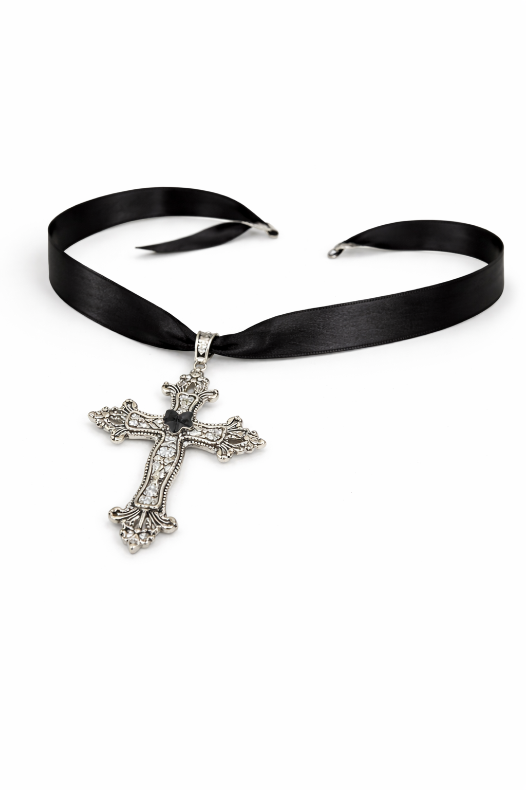 Gothic Cathedral Power Cross Necklace