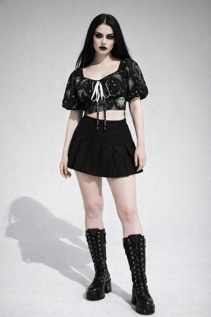 Women's Gothic Crop Top | Celestial Gothic Silver Way