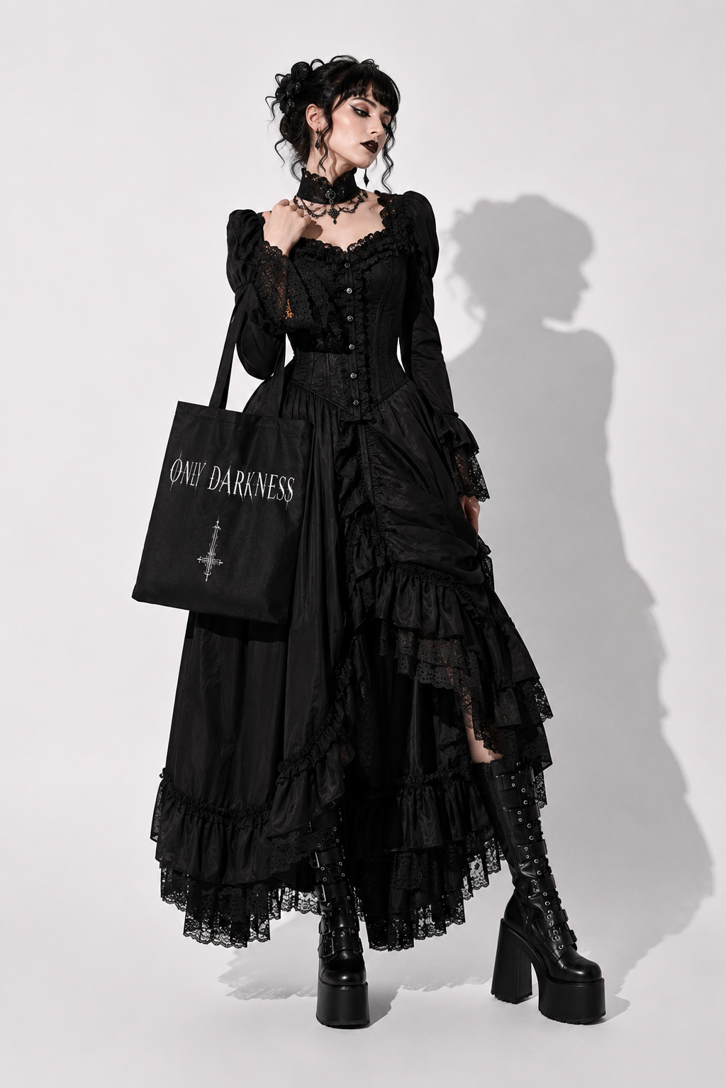 Raven Nocturne Gothic Tote Bag | Only Darkness