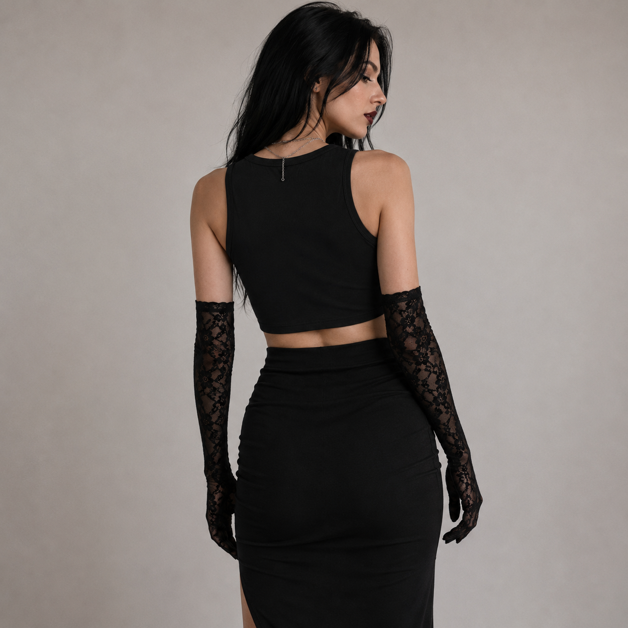Gothic Sacral Cross Crop Top | Sleeveless Gothic Tank Top | Dark Essential