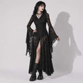Victorian Noir Gothic Dress | Black Cathedral Lace Dress