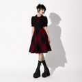 Occult Lolita Gothic Tartan Dress – Dark Academia Plaid Dress