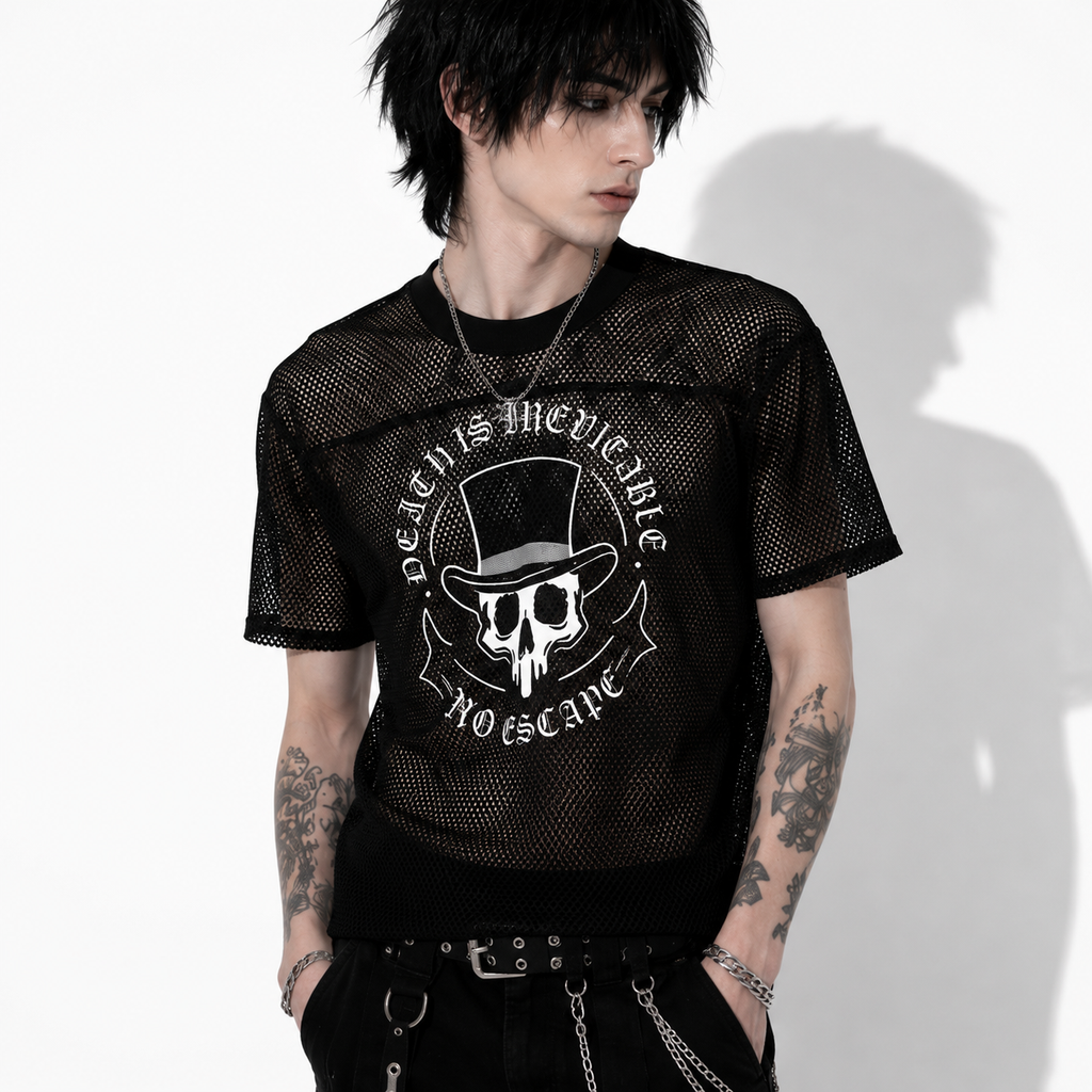 Unisex Gothic Mesh T-Shirt Dark Cathedral | Mesh Gothic Streetwear
