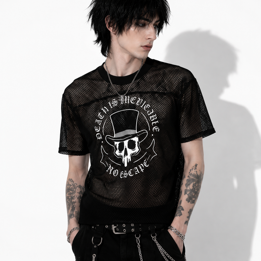 Unisex Gothic Mesh T-Shirt Dark Cathedral | Mesh Gothic Streetwear