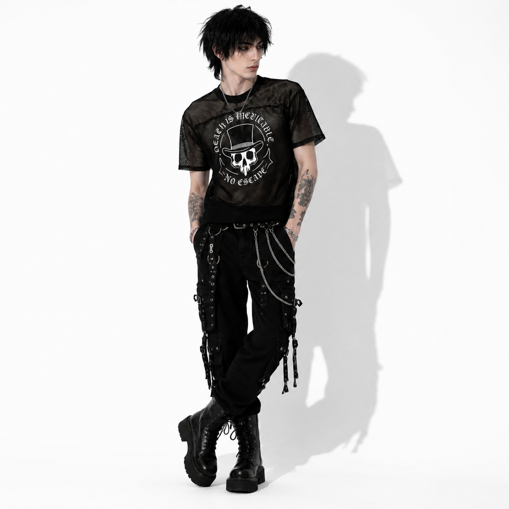 Unisex Gothic Mesh T-Shirt Dark Cathedral | Mesh Gothic Streetwear