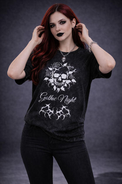 Gothic Women's T-shirt | Gothic Night Cotton