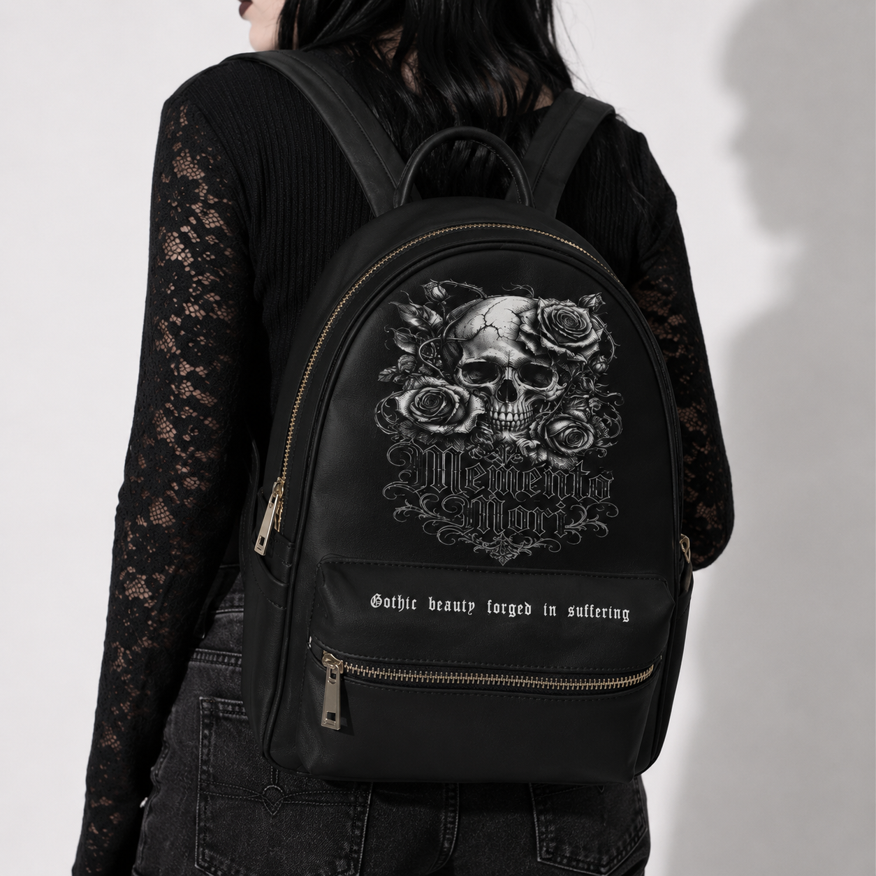 Memento Mori Gothic Backpack | Victorian Darkwear Bag