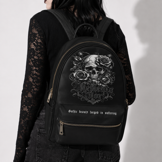 Memento Mori Gothic Backpack | Victorian Darkwear Bag