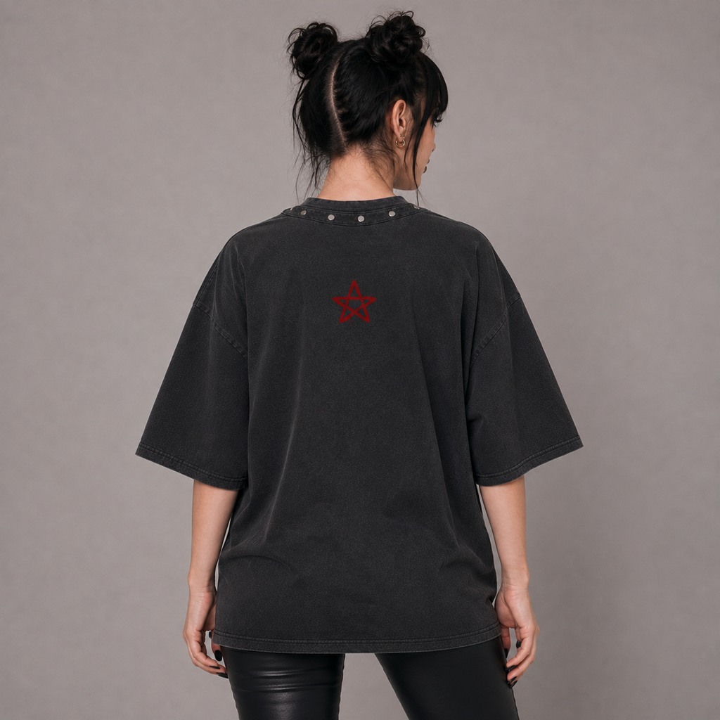 Gothic Oversized Studded T-Shirt | Goth Pop – Sweet Nightmares