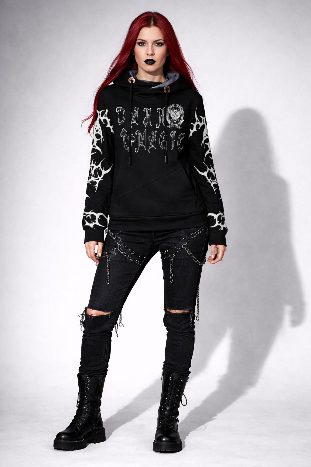 Women's Gothic Hoodie | Wiccan Patchwork