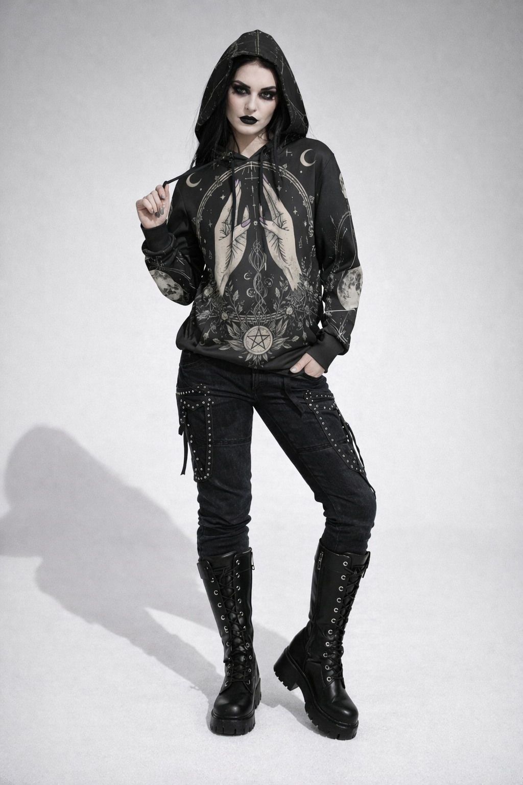 Wiccan Ritual Hoodie | Eternal All-Over Print Dark Magic