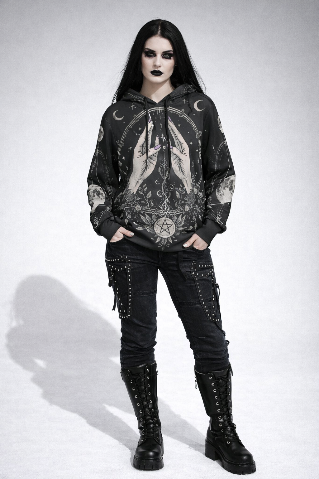 Wiccan Ritual Hoodie | Eternal All-Over Print Dark Magic