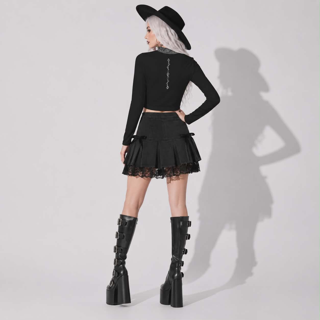 Astral Rose Gothic Top | Occult Cut-Out Crop Top