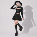 Astral Rose Gothic Top | Occult Cut-Out Crop Top