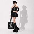 Moonveil Witchcore Tote Bag | Gothic Occult Shoulder Bag