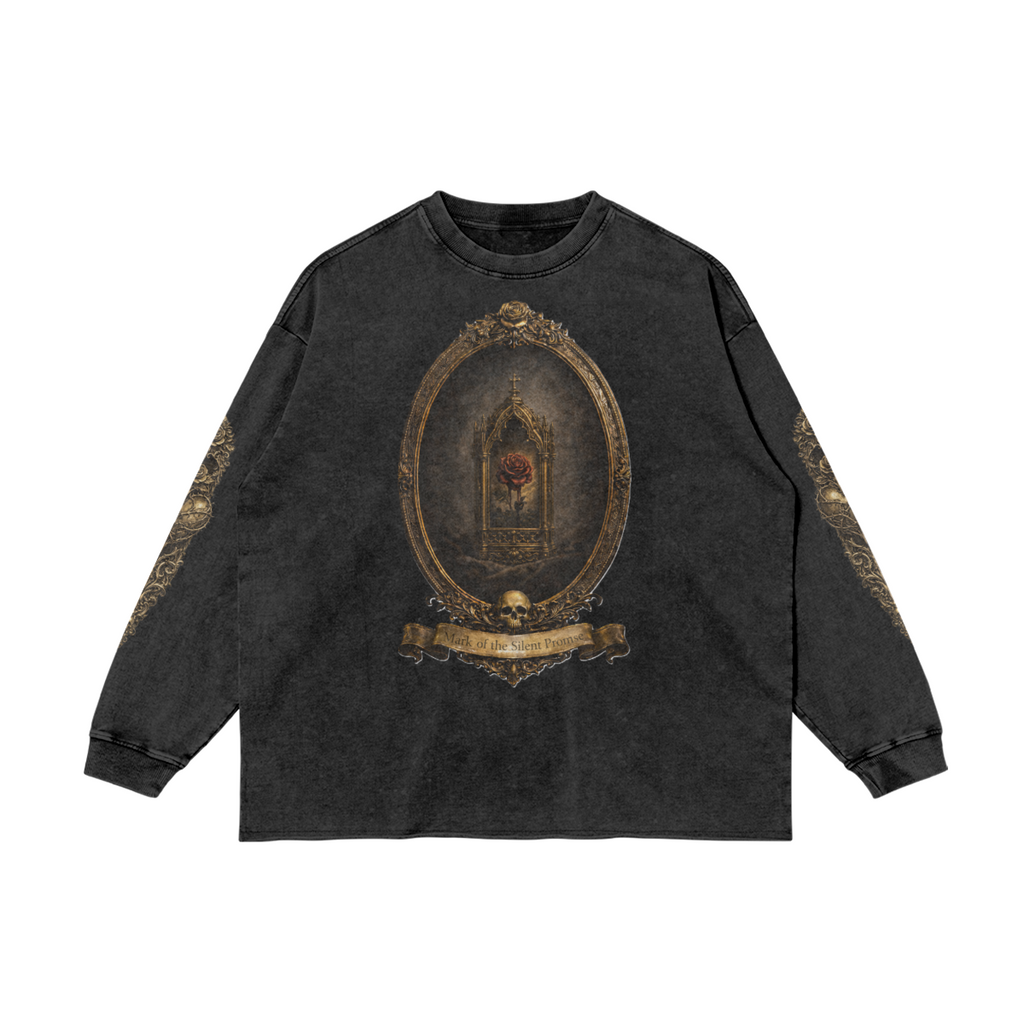 Long Sleeve Gothic Cotton Tee