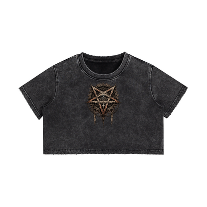 Death Metal Women Occult Crop Top 