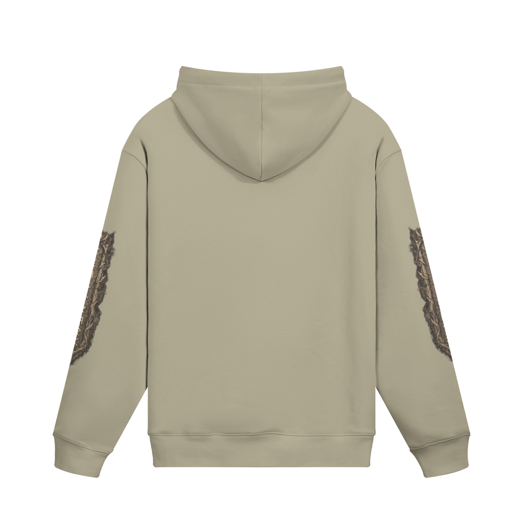 Gothic Streetwear Hoodie with Viking Motives