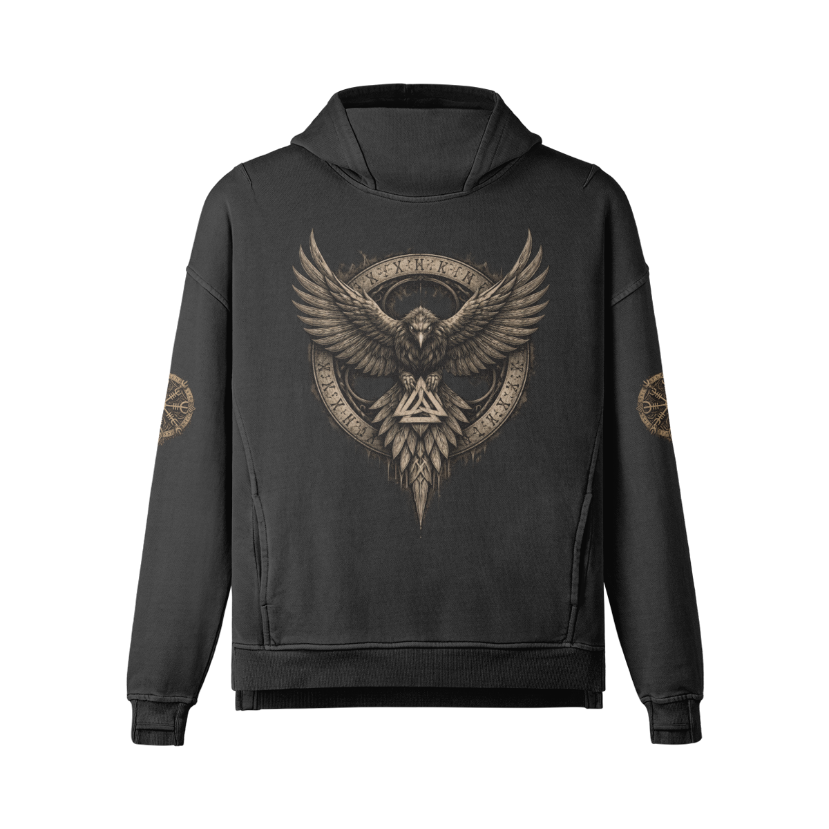 Viking Gothic Raven Hoodie
