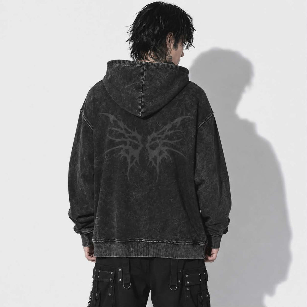 Fallen Cathedral Full-Zip Hoodie | Heavyweight Gothic Oversized Zip Hoodie