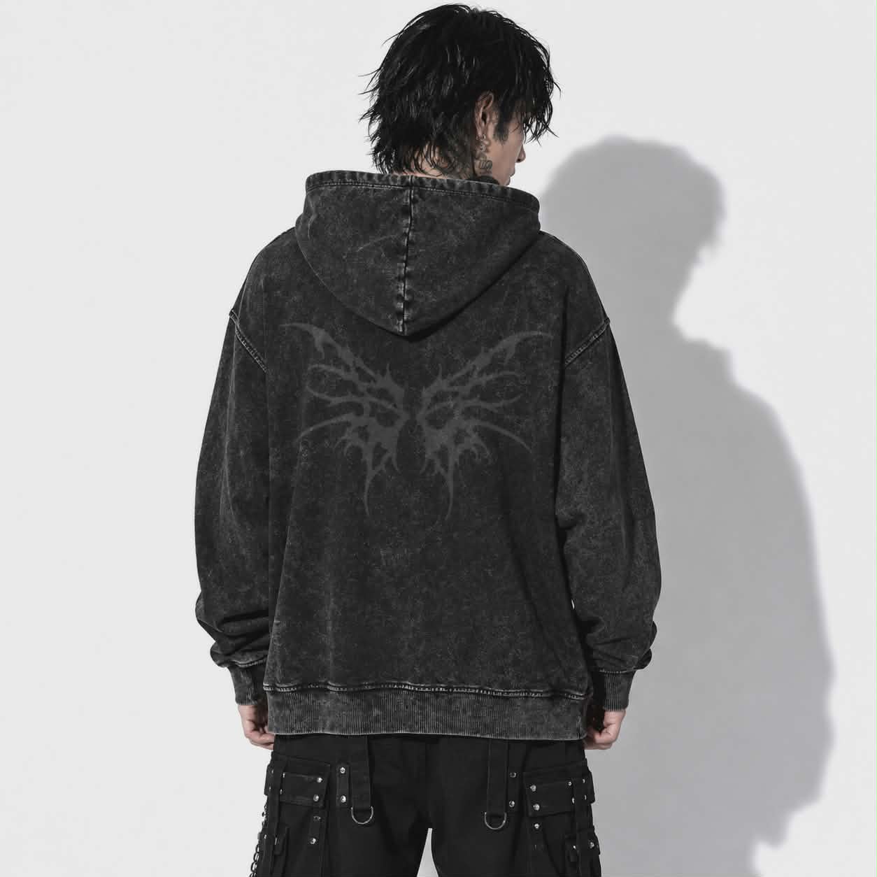 Fallen Cathedral Full-Zip Hoodie | Heavyweight Gothic Oversized Zip Hoodie